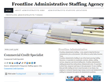 Tablet Screenshot of frontlineadministrative.com